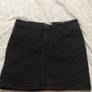 Black Denim Skirt
